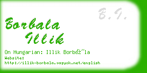 borbala illik business card